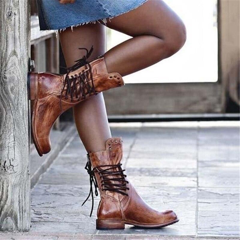 VOGUE | Leather Lace-Up Boots