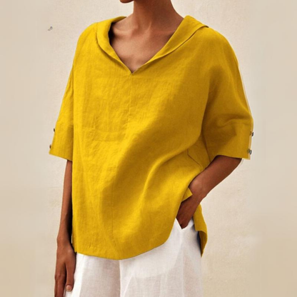 Bonnie™ | Women's V-Neck Casual Linen Shirt