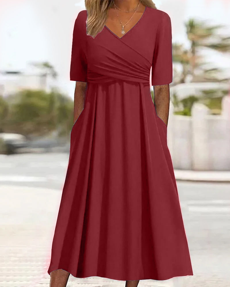 Layla | Elegant Crossover Dress Buy 1 Get 1 FREE