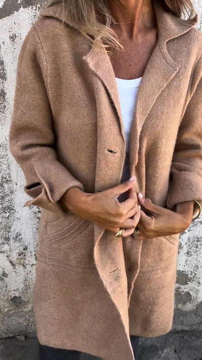 Isabella | Casual Long Coat with Cuffs