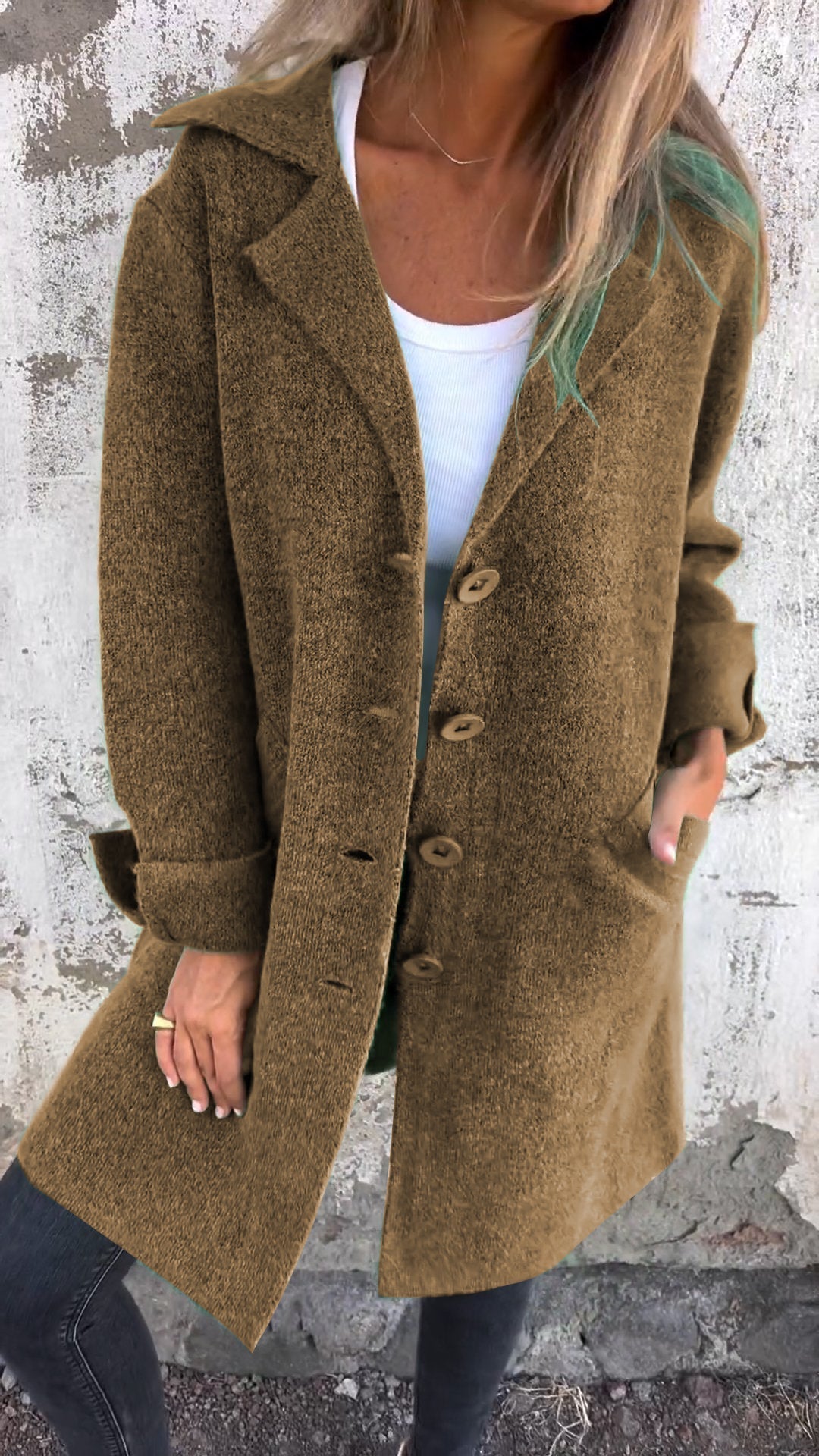 Isabella | Casual Long Coat with Cuffs