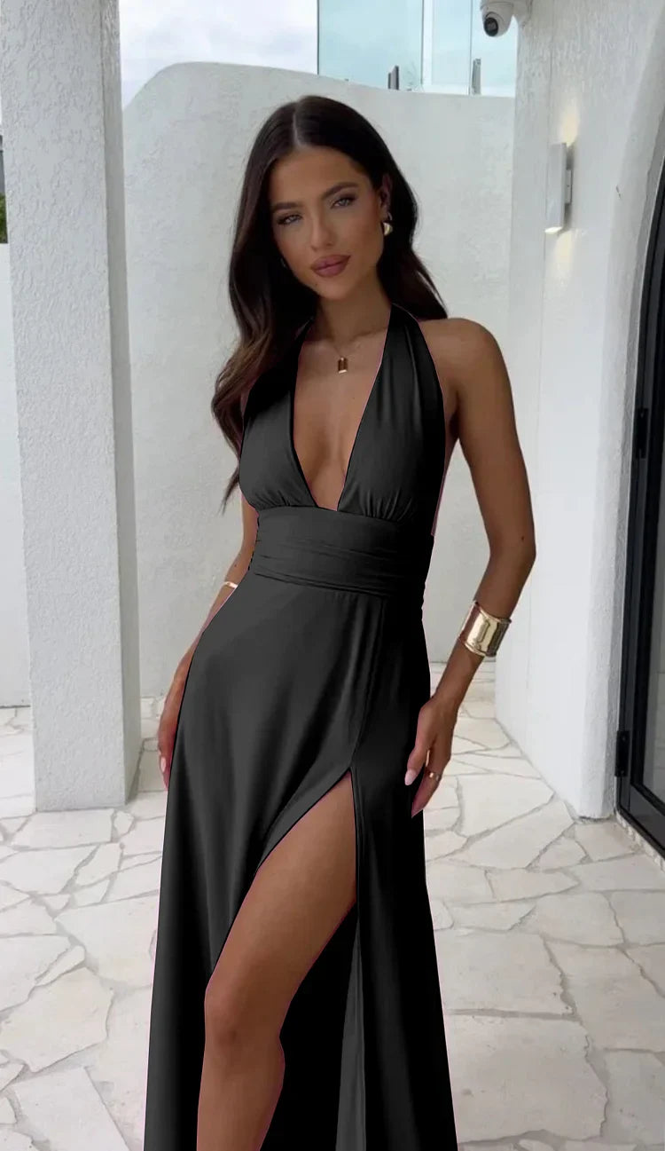 Horizon | Sexy V-Neck Split Dress