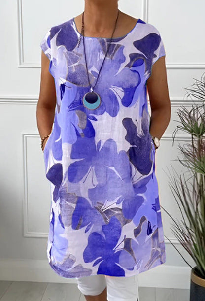 Stephany |  Comfortable Butterfly Print Dress