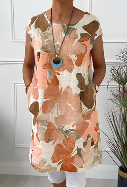 Stephany |  Comfortable Butterfly Print Dress