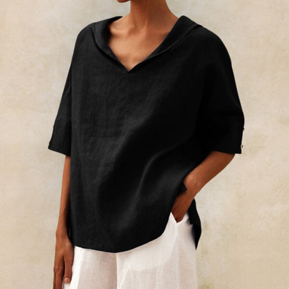 Bonnie™ | Women's V-Neck Casual Linen Shirt