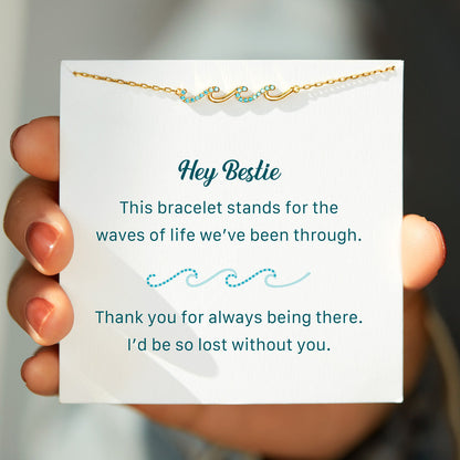 I'd Be So Lost Without You Triple Wave Friendship Matching Bracelet