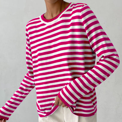 Alexis | Premium Striped Long Sleeve Tee