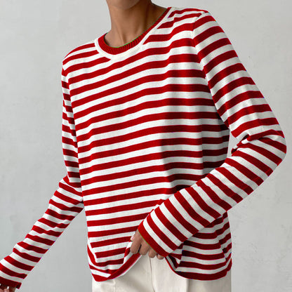 Alexis | Premium Striped Long Sleeve Tee