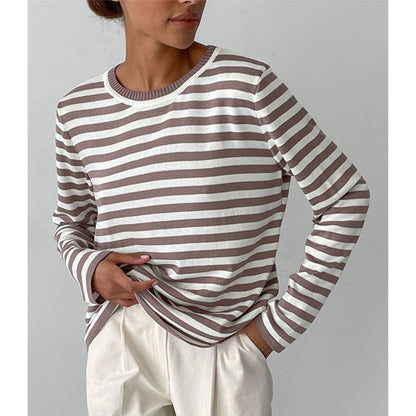 Alexis | Premium Striped Long Sleeve Tee