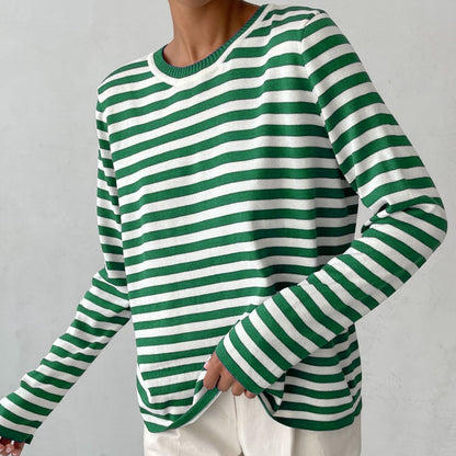 Alexis | Premium Striped Long Sleeve Tee