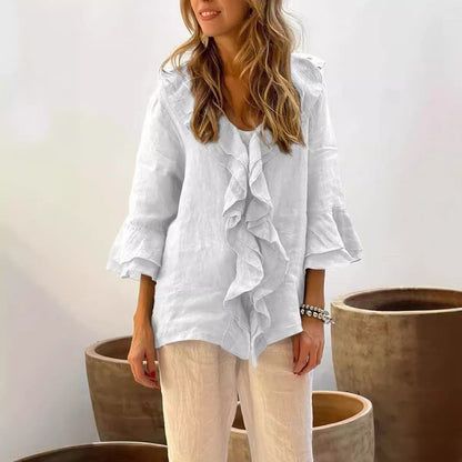 Freya | Elegant Ruffles Shirt