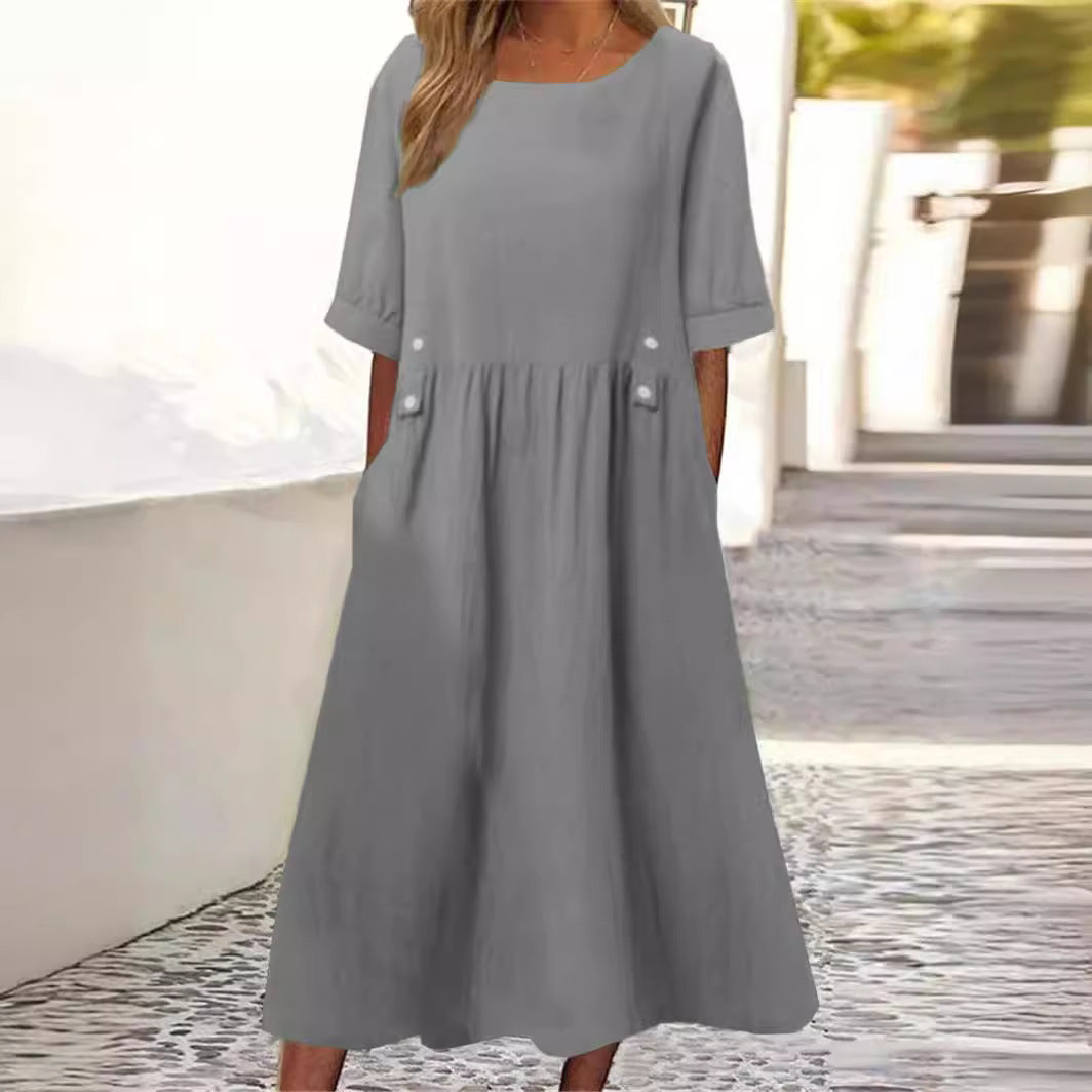 Georgia | Summer Cotton-Linen Dress