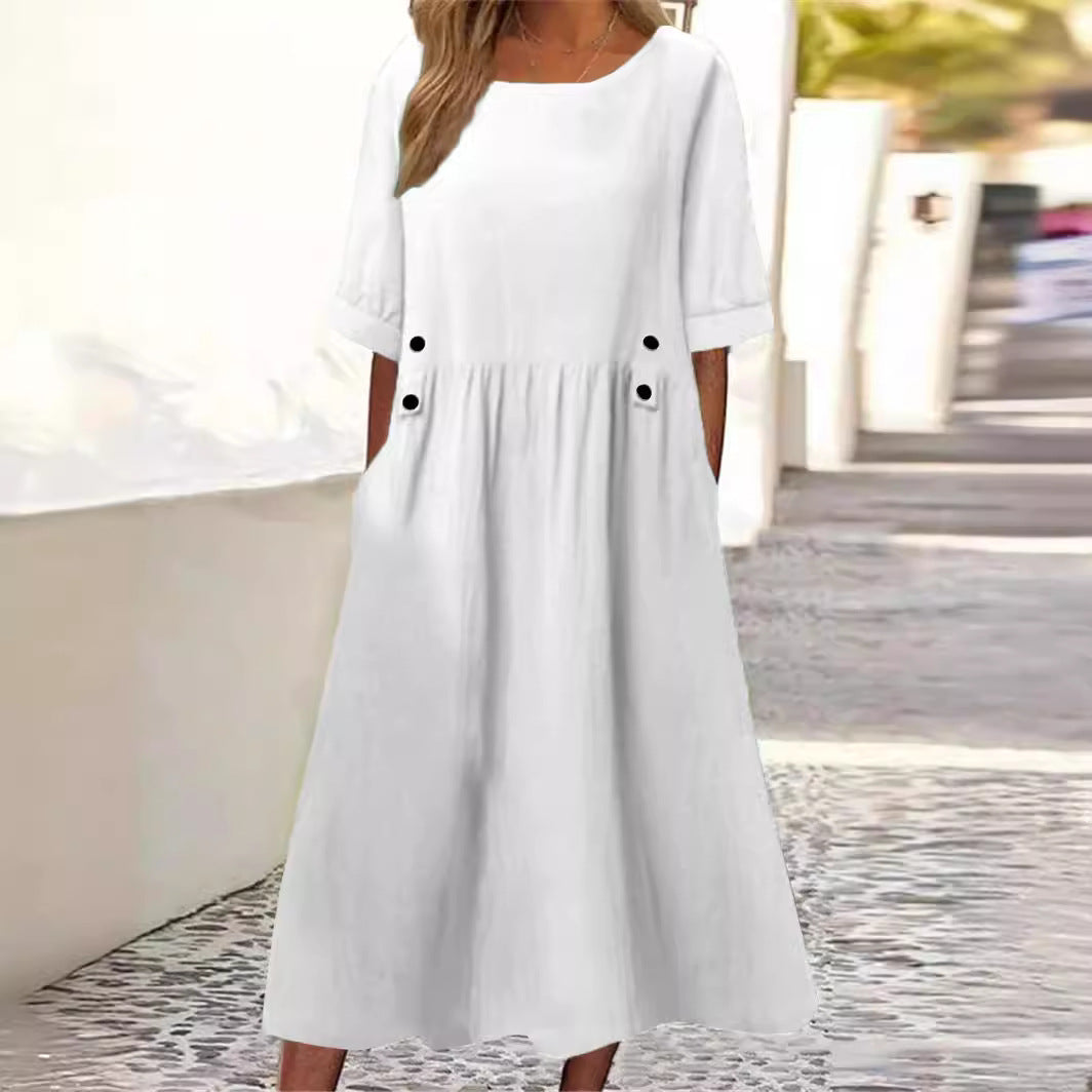 Georgia | Summer Cotton-Linen Dress