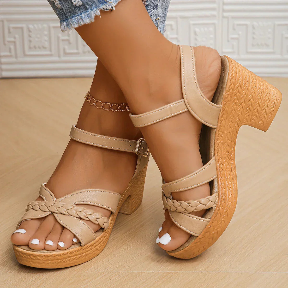 Celia™ | Orthopedic Mid Heel Platform Sandals