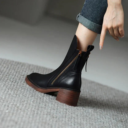 Grazia Leather Ankle Boots