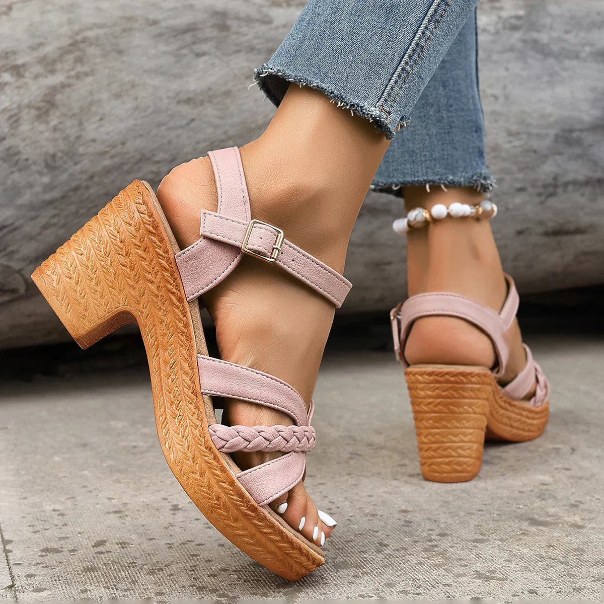 Celia™ | Orthopedic Mid Heel Platform Sandals