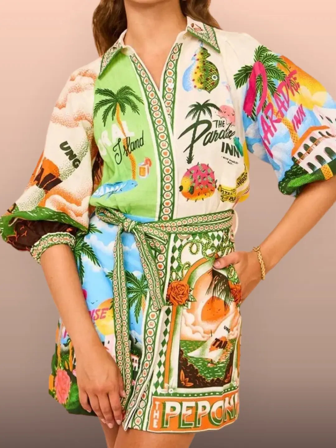 Paradise Inn Short Wrap Dress by Olivia Barrett™