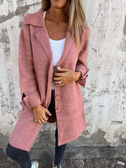 Isabella | Casual Long Coat with Cuffs