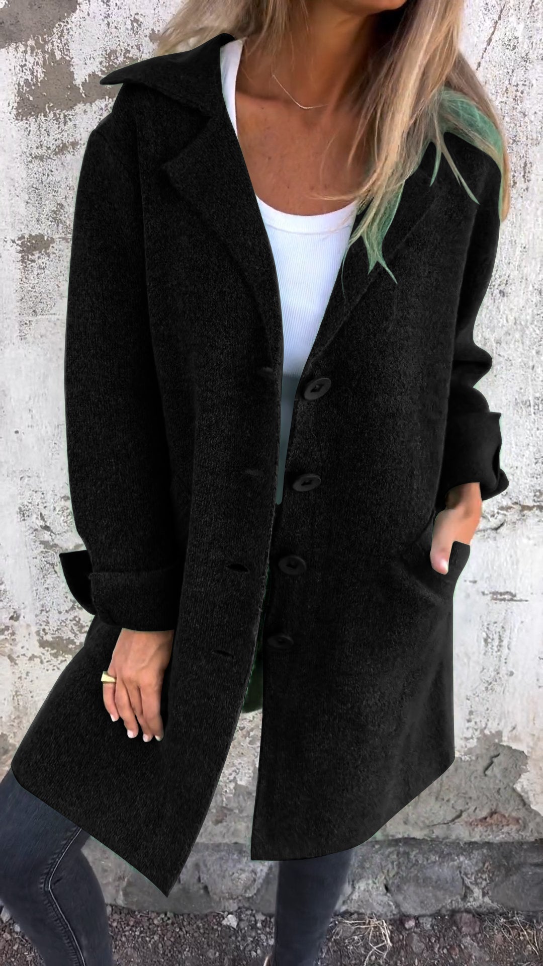 Isabella | Casual Long Coat with Cuffs