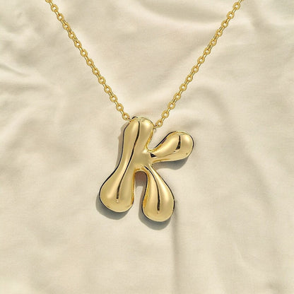 Gold Bubble Letter Pendant