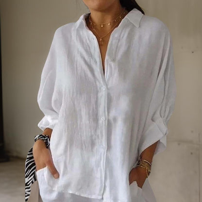 Giulia | Elegant Linen Blouse Buy 1 Get 1 FREE