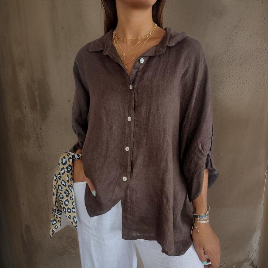 Giulia | Elegant Linen Blouse Buy 1 Get 1 FREE