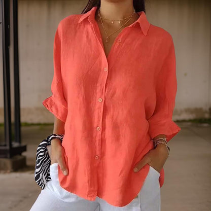 Giulia | Elegant Linen Blouse Buy 1 Get 1 FREE