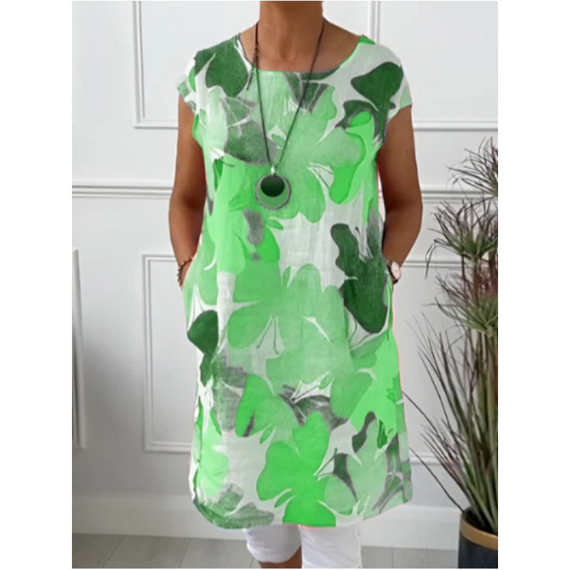 Stephany |  Comfortable Butterfly Print Dress